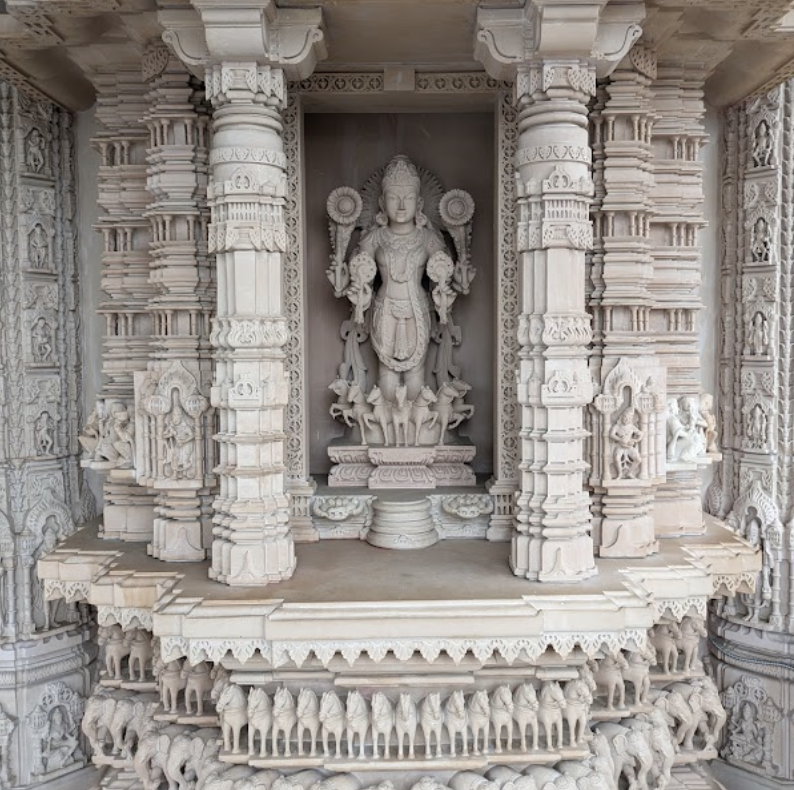 Beautiful carvings and idols at Indian Temple, Chino Hills