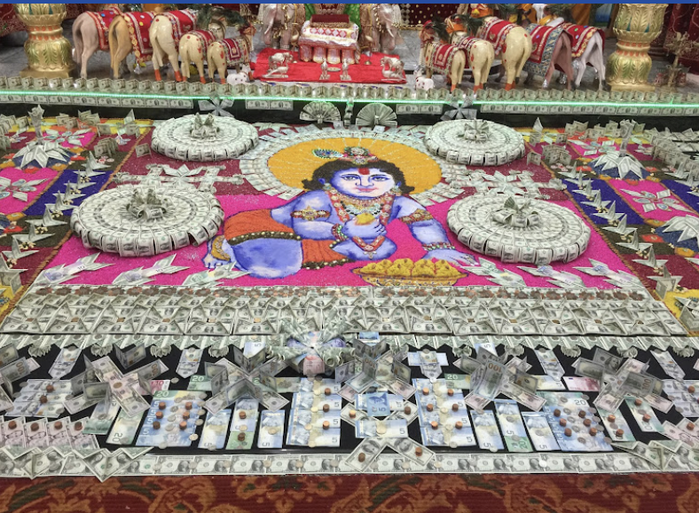 Bhagwan Shri Krishna in decoration at Dwarkadhish Temple NJ,New Jersey