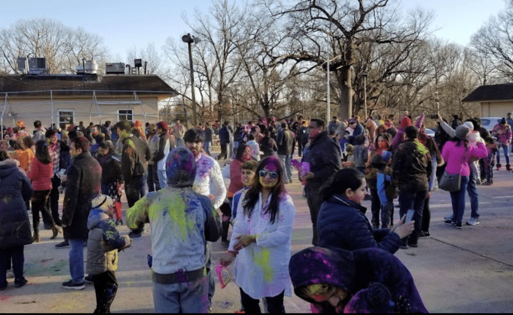 Colorful Holi at Dwarkadhish Temple NJ,New Jersey