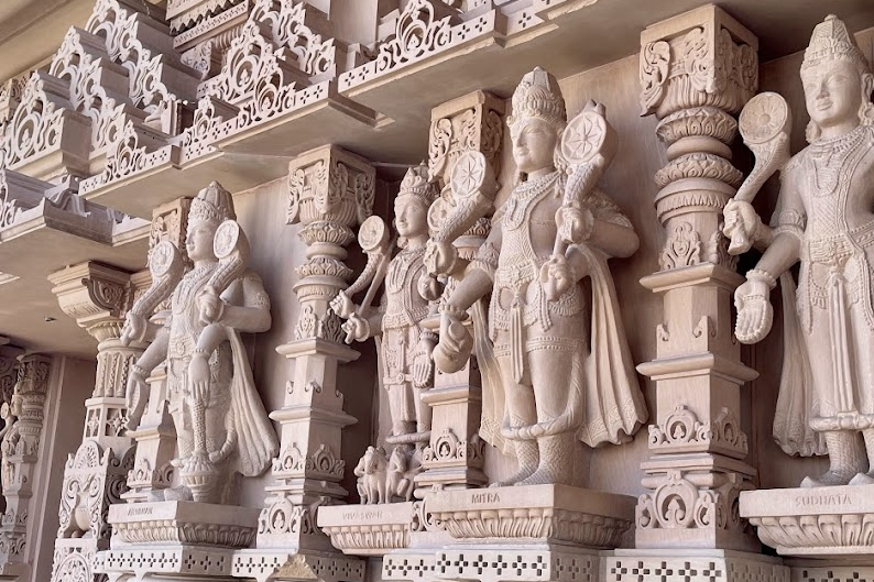 Splendid architecture at Hindu Temple, Chino Hills 