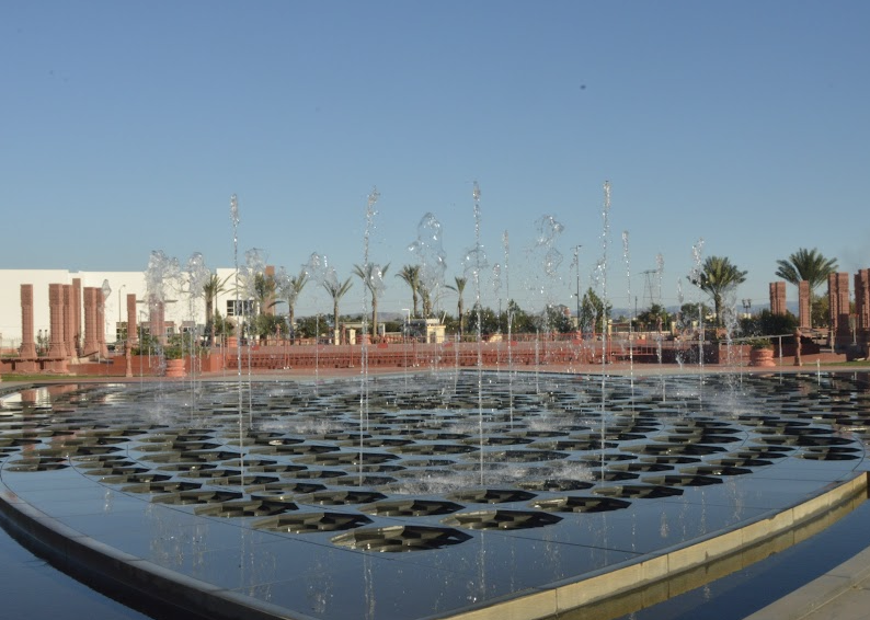 Lotus Shaped Huge Fountain at APS Chino Hills