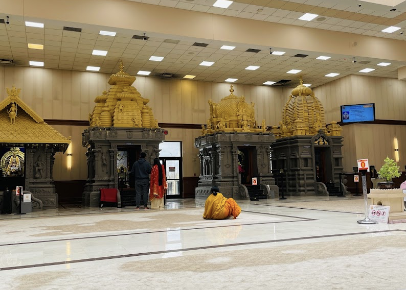 Large Hall can accommodate many people Temple inside Main temple