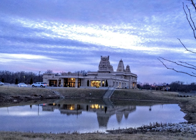 Small pond. at Hindu Temple Indianapolis -Hindu Temple of Central Indiana